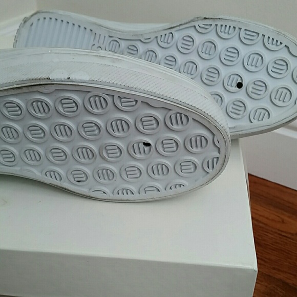 Espirit black and white canvas platform sneaker. - Picture 6 of 7